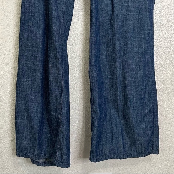 Lane Bryant Women's 100% Cotton Chambray Wide Leg Trouser Pants, Size 18 - Picture 5 of 11